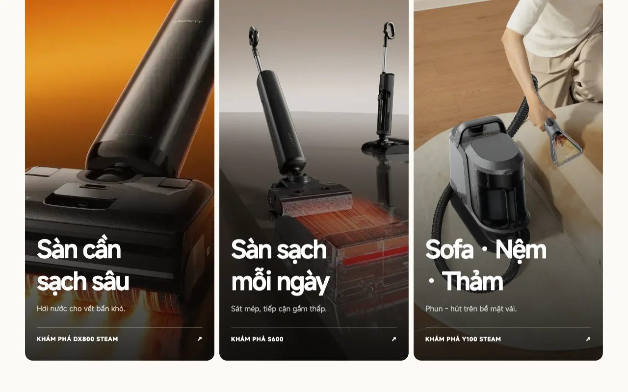 UWANT product choices for floor cleaning and fabric cleaning