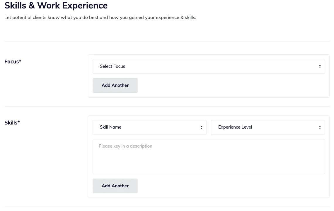 KYD developer profile setup